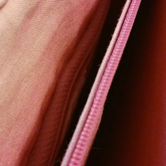 Pink Straw Satchel, 12 X 10, Vintage 1990s Bag, Linen Lined - Picture 5 of 6